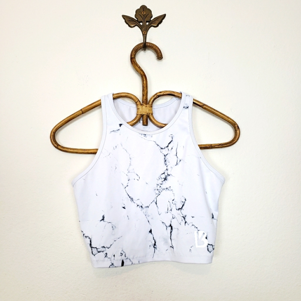 Buffbunny Aurora Crop Top in White Marble Womens Size XS